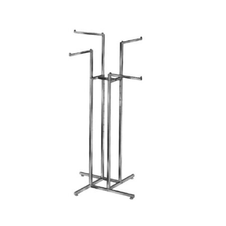 Clothing rack with straight arms