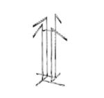 Clothing rack with slant arms