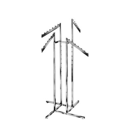Clothing rack with slant arms