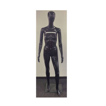 Glossy Black Female Mannequin