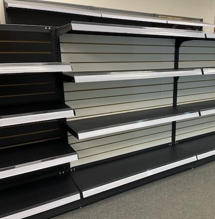 Gondola shelving double sided